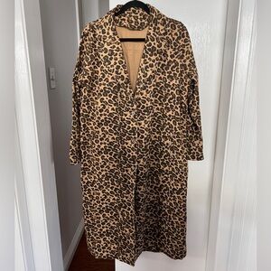 Leopard Print Long Coat